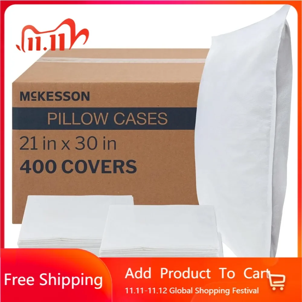 McKesson Pack of 400 Disposable Pillowcases, Single-Use for Healthcare and Travel, Standard White
McKesson Pack of 400 Disposable Pillowcases, Single-Use for Healthcare and Travel, Standard White