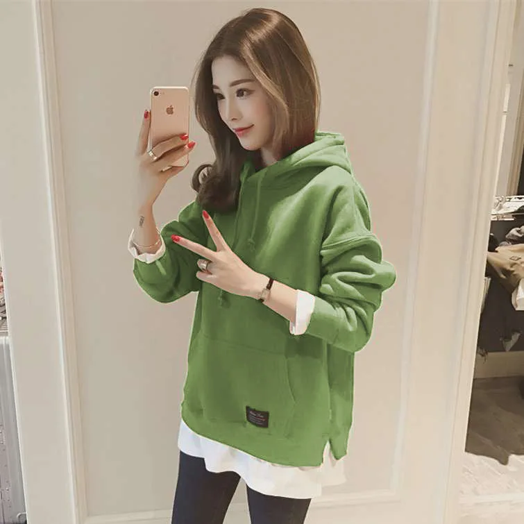 Thickened Fleece Women's Hoodie Jacket Autumn Winter Loose Outerwear Spring Summer Thin Medium Length Ladies Top Trendy
Thickened Fleece Women's Hoodie Jacket Autumn Winter Loose Outerwear Spring Summer Thin Medium Length Ladies Top Trendy