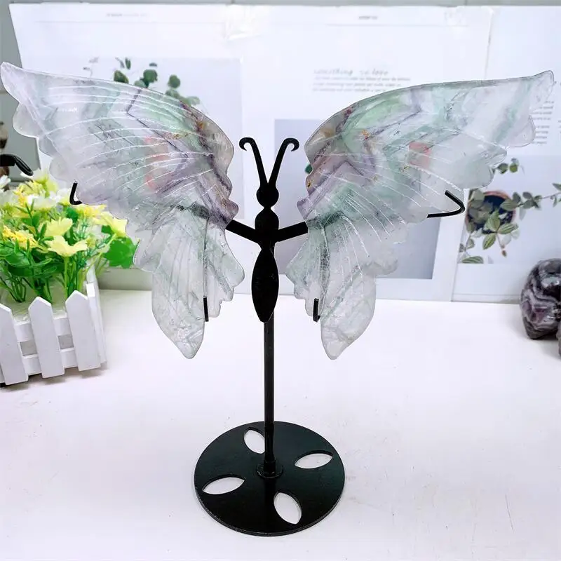 Natural Fluorite Butterfly Wing Carving For Family Statue Crystal Fengshui Home Decoration Gift 1Pair
Natural Fluorite Butterfly Wing Carving For Family Statue Crystal Fengshui Home Decoration Gift 1Pair