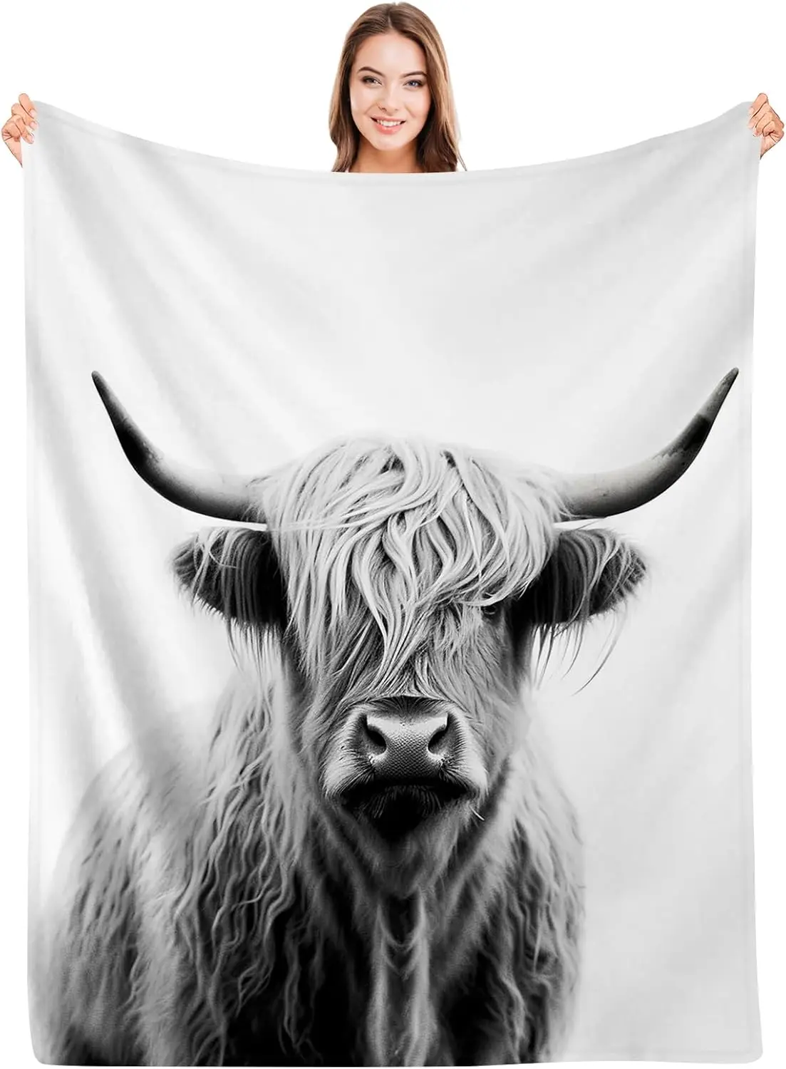 Highland Cow Blanket,Portrait Of Cow Pattern Flannel Fleece Throw Blanket,Highlander Animal Scotland Horns Bull Highland Cattle
Highland Cow Blanket,Portrait Of Cow Pattern Flannel Fleece Throw Blanket,Highlander Animal Scotland Horns Bull Highland Cattle