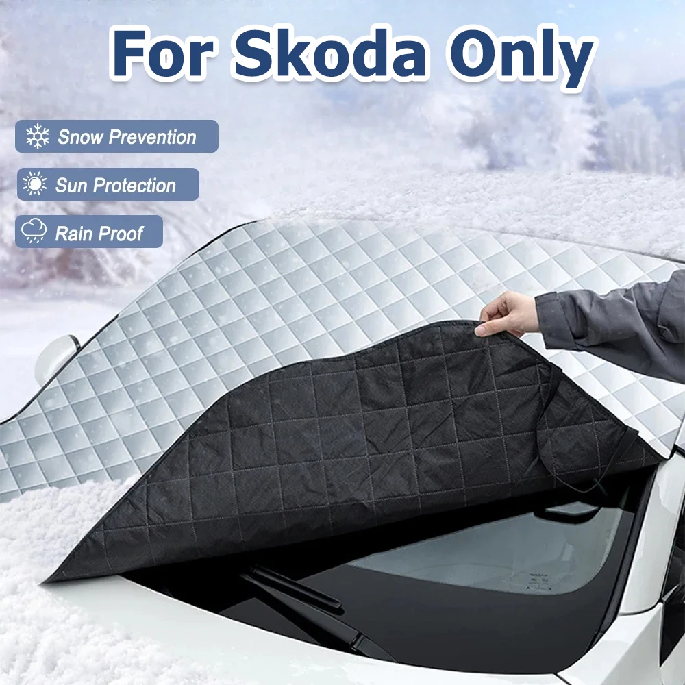 For Skoda Octavia Kodiaq Karoq Car Front Windshield Sunshade Prevention Snow Shield Waterproof Cover 
For Skoda Octavia Kodiaq Karoq Car Front Windshield Sunshade Prevention Snow Shield Waterproof Cover