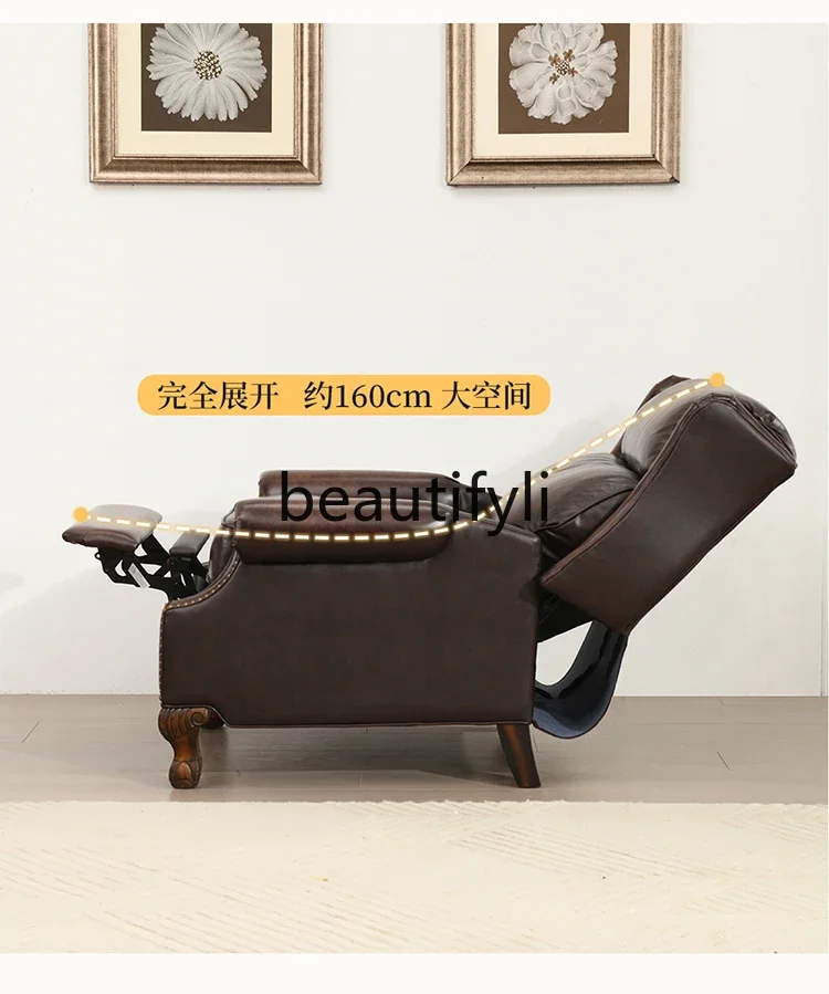 qqzАмериканский стиль кожаный одиночный диван функциональное кресло ретро гостиная мебель для спальни повседневное кресло с откидной спинкой
qqzАмериканский стиль кожаный одиночный диван функциональное кресло ретро гостиная мебель для спальни повседневное кресло с откидной спинкой