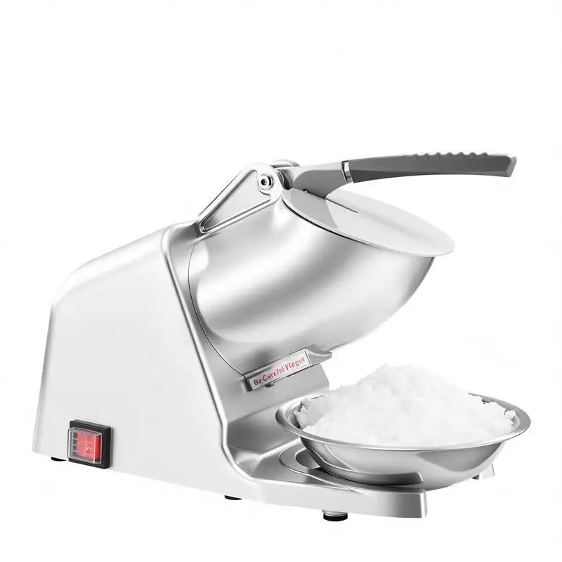 Electric Shaved Ice Dispenser 14.5x6.5x10.2 Inches For Family Party Drink Shop Concession Stand Dual Blades 300W High Rotation Speed 143lbs Hourly Capacity Metal Body 2000RPM Power Motor Included Bowl Safety Cover Silver Finish
Electric Shaved Ice Dispenser 14.5x6.5x10.2 Inches For Family Party Drink Shop Concession Stand Dual Blades 300W High Rotation Speed 143lbs Hourly Capacity Metal Body 2000RPM Power Motor Included Bowl Safety Cover Silver Finish