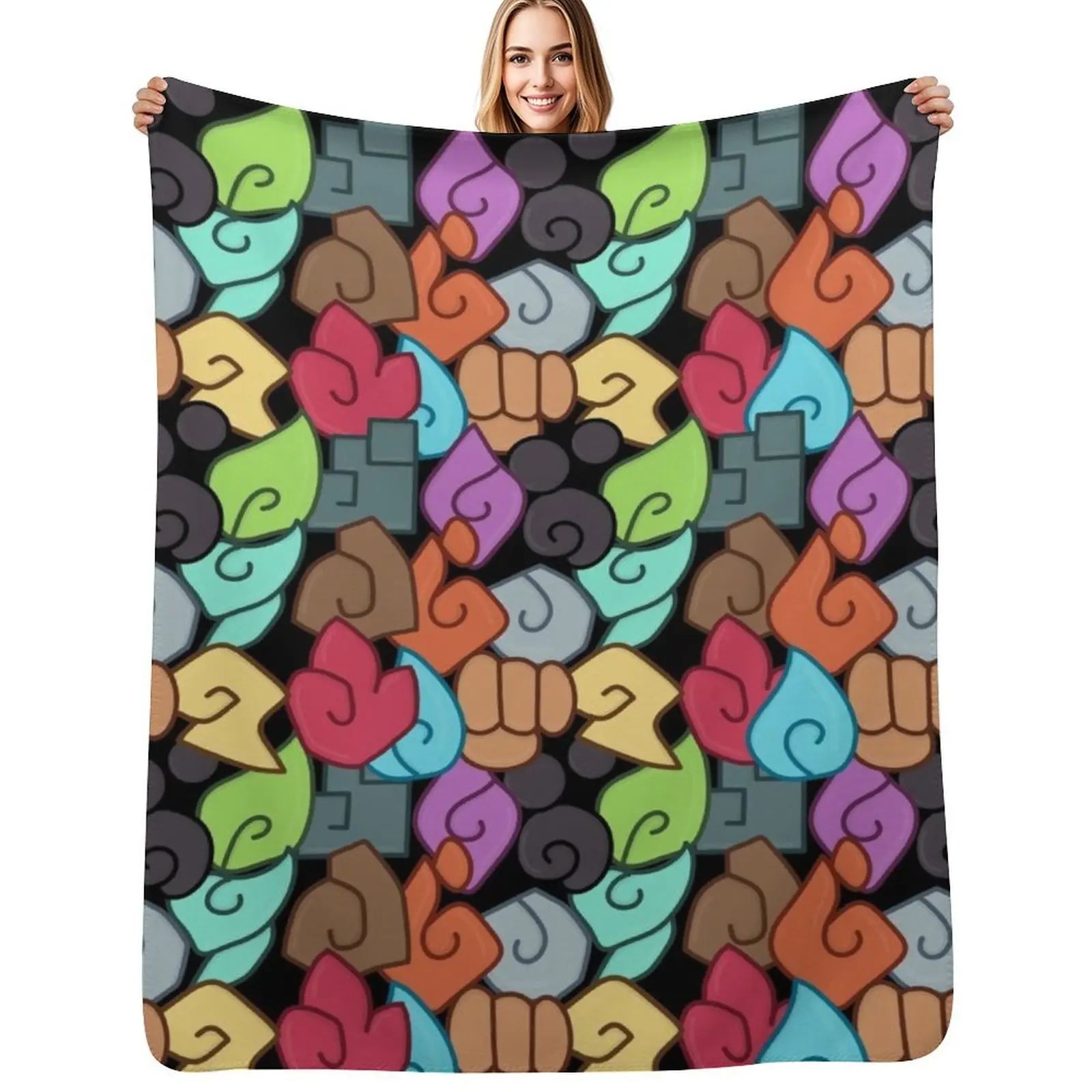 Temtem Element Types Pattern Throw Blanket Versatile Cozy Throw Blanket for All Occasions
Temtem Element Types Pattern Throw Blanket Versatile Cozy Throw Blanket for All Occasions