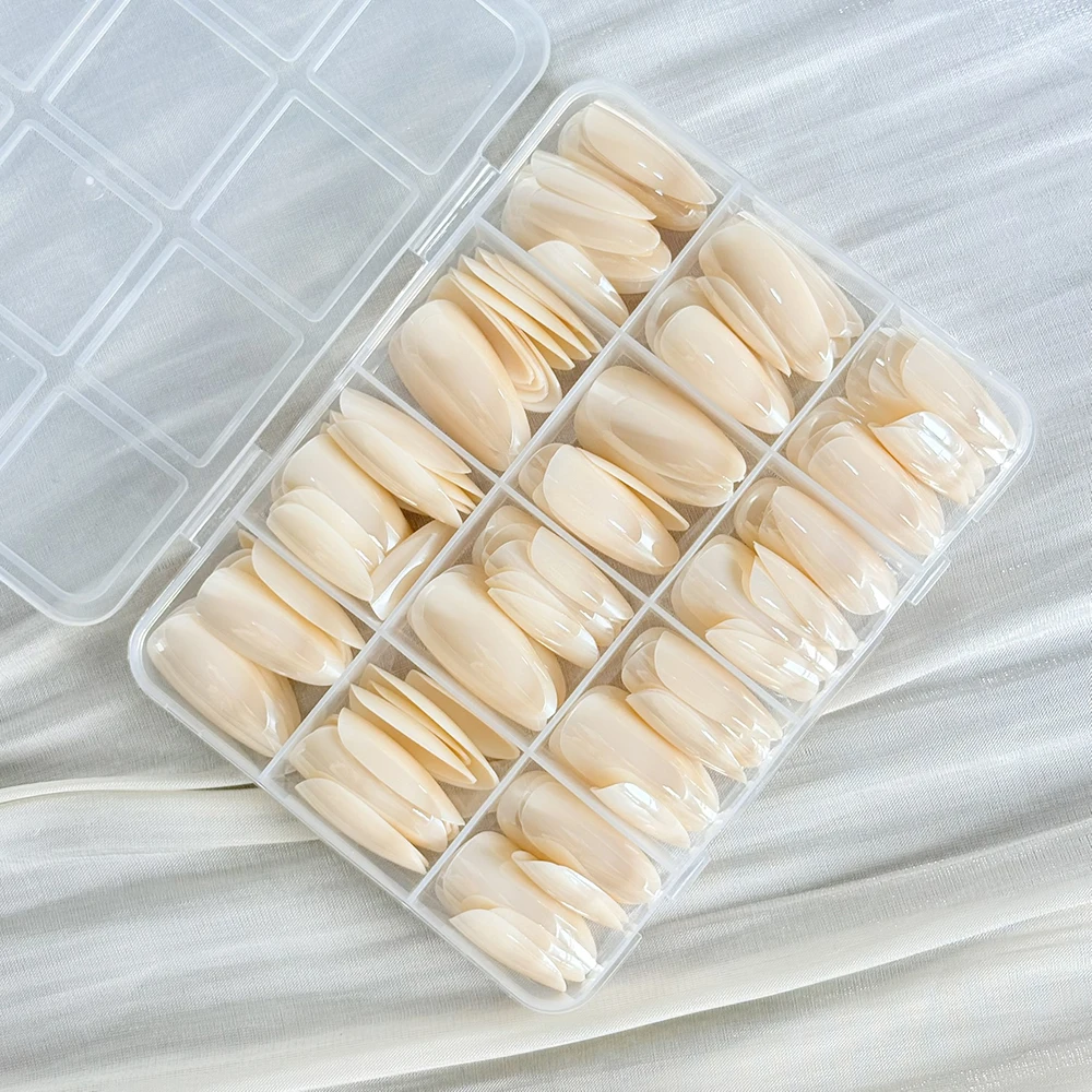 144pcs Nude Apricot Glossy Full-Cover Soft Gel Fake Nails Hand-Made Medium Almond Press On Nails Reusable Wearable Nail Tips *TD
144pcs Nude Apricot Glossy Full-Cover Soft Gel Fake Nails Hand-Made Medium Almond Press On Nails Reusable Wearable Nail Tips *TD