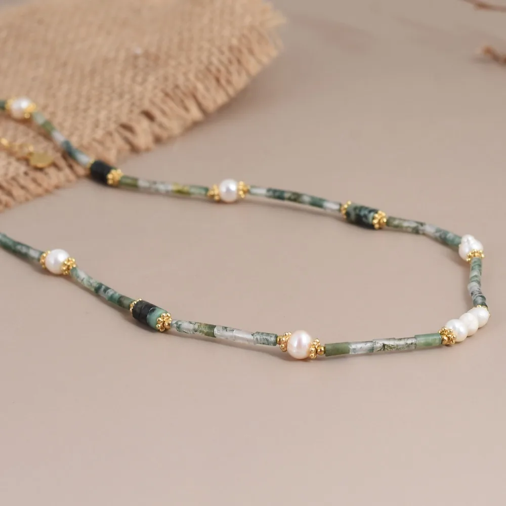 Natural Blue Amazonite Stone Splicing Necklace, Age-reducing Clavicle Chain High-end Sweater Chain Accessories Beaded Jewelry
Natural Blue Amazonite Stone Splicing Necklace, Age-reducing Clavicle Chain High-end Sweater Chain Accessories Beaded Jewelry