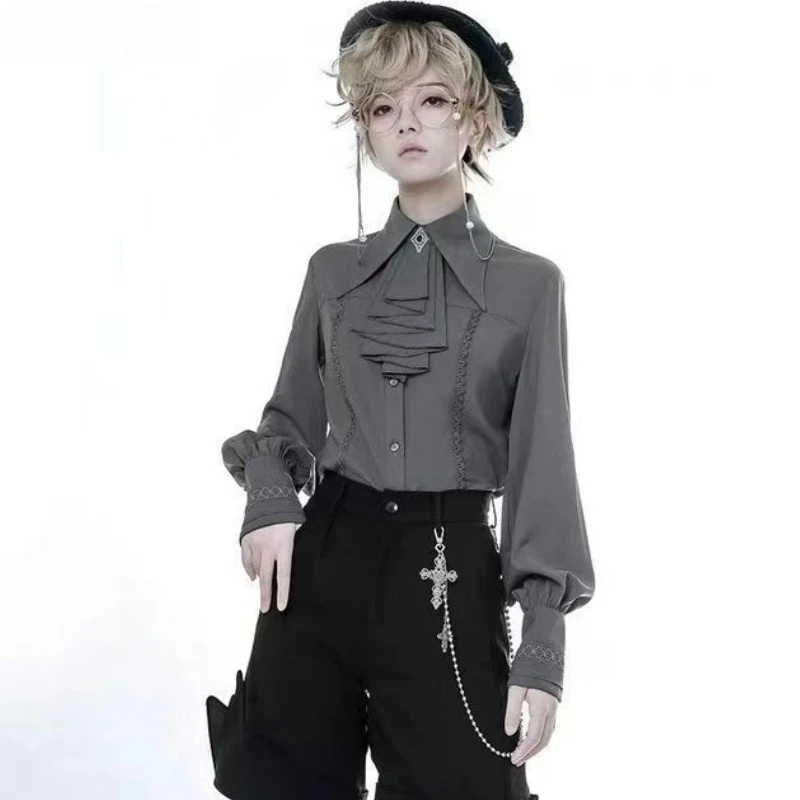 Gothic Japanese Style Y2k Bow long Sleeve Blouses Female Harajuku Elegant Sweet Slim tees Vintage Lolita tops Women's t-shirt
Gothic Japanese Style Y2k Bow long Sleeve Blouses Female Harajuku Elegant Sweet Slim tees Vintage Lolita tops Women's t-shirt