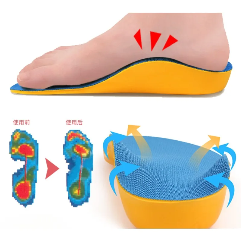 Pediatric flat foot insole correction for arch support exercise, with a cardioversion of the foot and an inward and outward
Pediatric flat foot insole correction for arch support exercise, with a cardioversion of the foot and an inward and outward