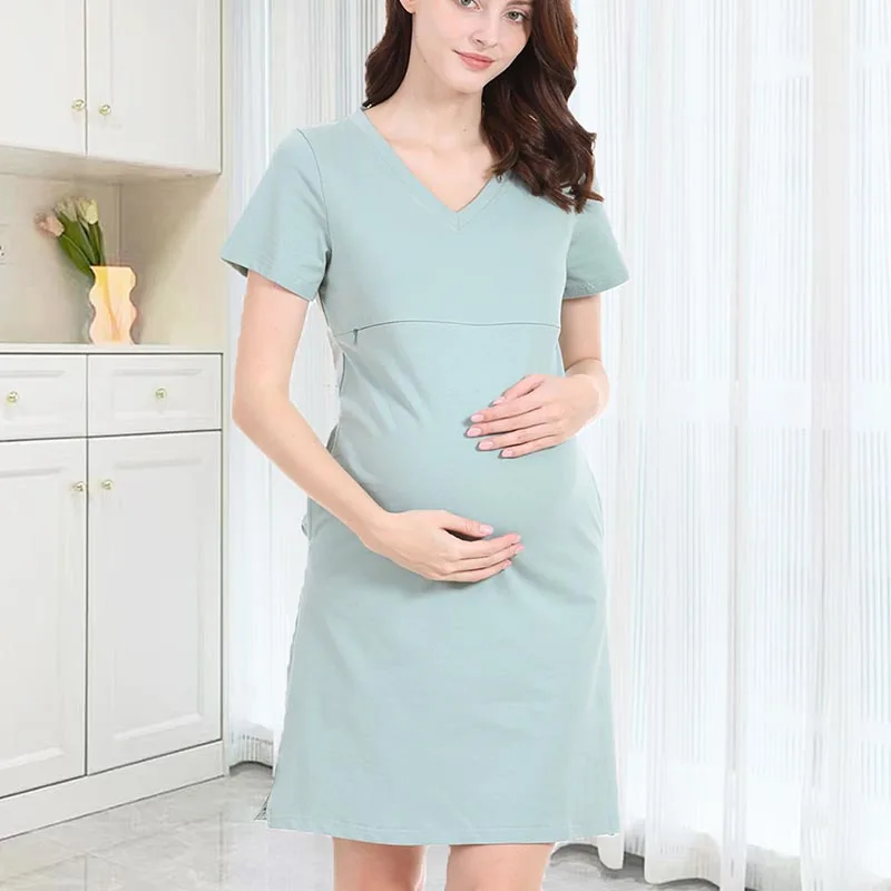 Summer Maternity Nursing Clothes Fashion Sleep Lounge Pregnancy Hospital Gown for Labor and Delivery Breastfeeding Pajamas
Summer Maternity Nursing Clothes Fashion Sleep Lounge Pregnancy Hospital Gown for Labor and Delivery Breastfeeding Pajamas