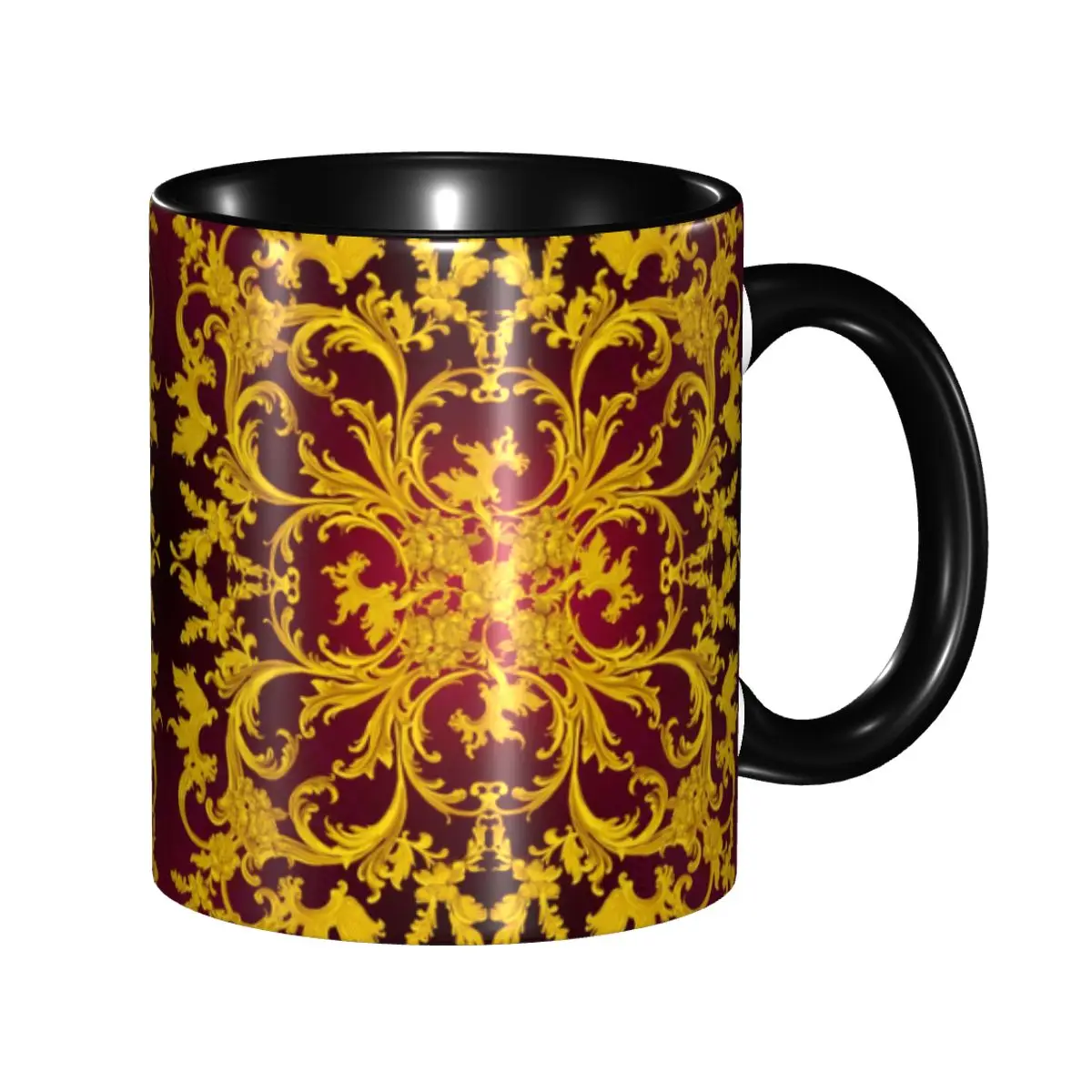 Customized Rococo Kaleidoscopic Burgundy And Gold Mugs DIY Baroque Ceramic Tea Milk Coffee Cup
Customized Rococo Kaleidoscopic Burgundy And Gold Mugs DIY Baroque Ceramic Tea Milk Coffee Cup