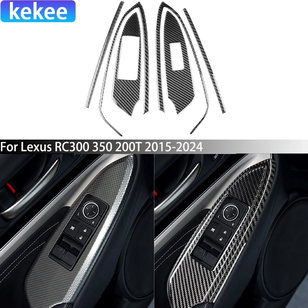 For Lexus RC300 RC350 RC200T 2015-2024 Carbon Fiber Window Lift Door Lock Set Interior Cover Car Accessories Sticker Auto Trim
For Lexus RC300 RC350 RC200T 2015-2024 Carbon Fiber Window Lift Door Lock Set Interior Cover Car Accessories Sticker Auto Trim