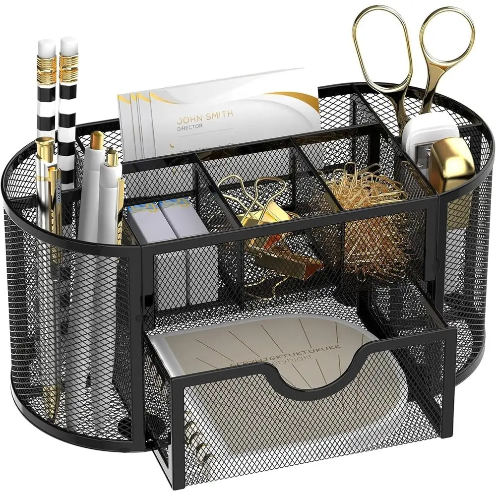 Desk Organizer with 9 Compartments, Pencil Holder, Office Supplies, School & Classroom, 8.6 x 4.3 x 4.1 Inch, Black
Desk Organizer with 9 Compartments, Pencil Holder, Office Supplies, School & Classroom, 8.6 x 4.3 x 4.1 Inch, Black