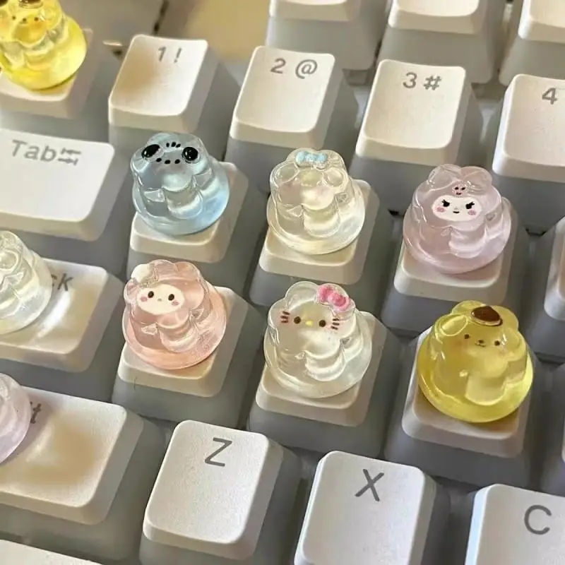 Sanrio Hello Kitty Animation Translucent Hellokitty Kuromi Melody Pompompurin Girl Cute Mechanical Keyboard Keycap Kawaii Gifts
Sanrio Hello Kitty Animation Translucent Hellokitty Kuromi Melody Pompompurin Girl Cute Mechanical Keyboard Keycap Kawaii Gifts