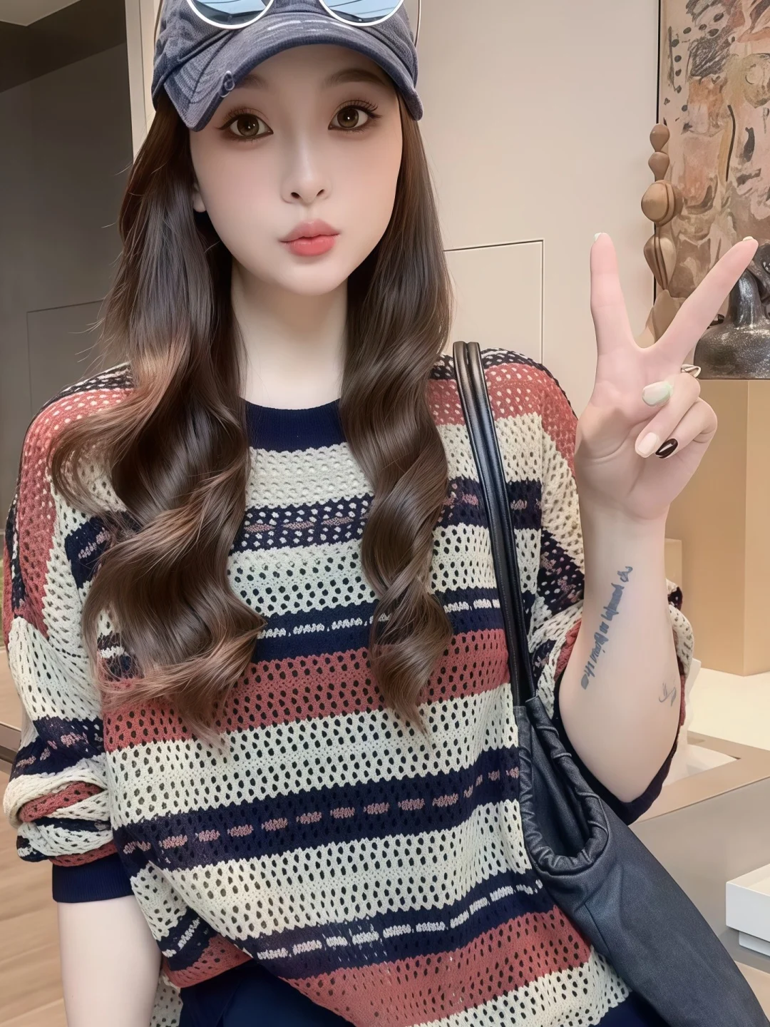 Корейский вязаный повседневный топ в полоску большого размера для женщин, модная утягивающая футболка больших размеров, круглая, длинная...
Корейский вязаный повседневный топ в полоску большого размера для женщин, модная утягивающая футболка больших размеров, круглая, длинная...