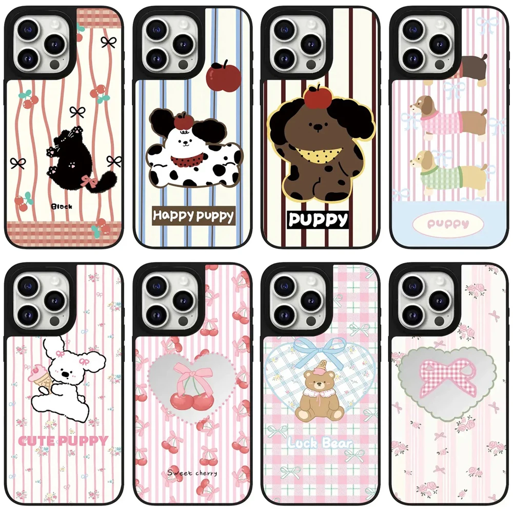 Cute Puppy Bowknot Mirror Magnetic Phone Case Cover for IPhone 11 12 13 14 15 16 Pro Max Case for IPhone 16 Pro Max
Cute Puppy Bowknot Mirror Magnetic Phone Case Cover for IPhone 11 12 13 14 15 16 Pro Max Case for IPhone 16 Pro Max