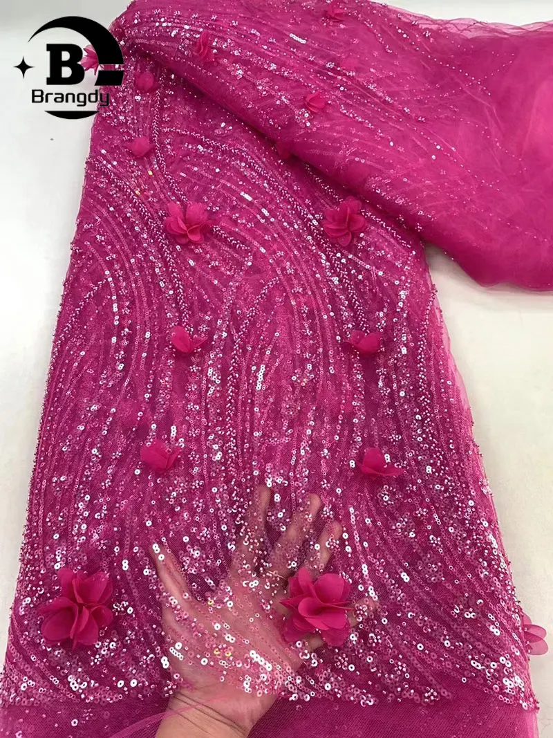 5 Yards Luxury African Heavy Beaded Lace Tulle Fabric 2024 French 3D Flower Embroidered Applique Fabric For Sewing Material
5 Yards Luxury African Heavy Beaded Lace Tulle Fabric 2024 French 3D Flower Embroidered Applique Fabric For Sewing Material