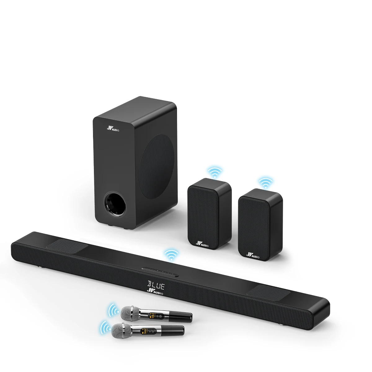 5.1CH 3D Surround Sound Home Theater Audio System With Subwoofer And Surround Speakers And Wireless Microphones
5.1CH 3D Surround Sound Home Theater Audio System With Subwoofer And Surround Speakers And Wireless Microphones