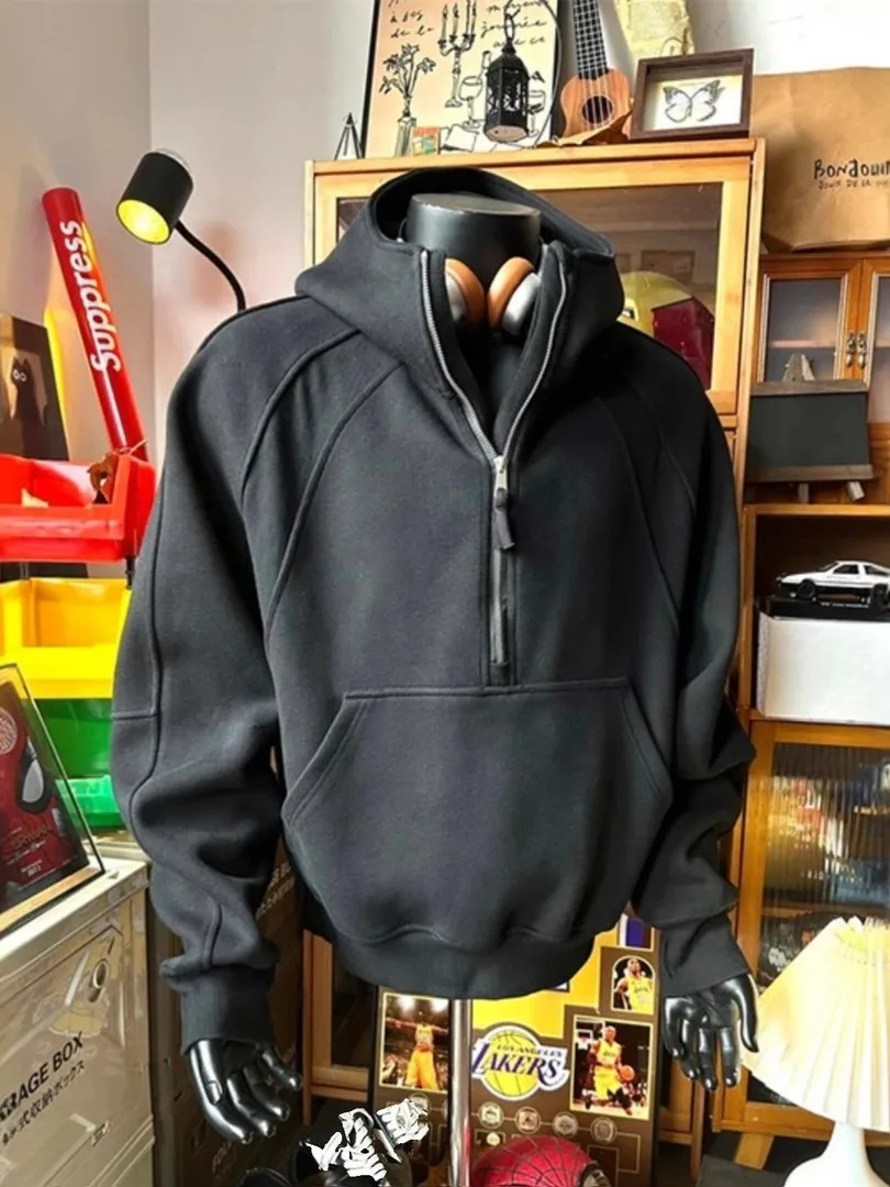 Extra Large Size Fce Lined Thiened Hoodie Spring Trendy American Men's Loose Fit Hooded Jaet Outerwear for Youth
Extra Large Size Fce Lined Thiened Hoodie Spring Trendy American Men's Loose Fit Hooded Jaet Outerwear for Youth