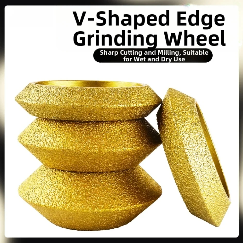 20mm Bore Dia 3inch 75mm V shape Dry Vacuum Brazed Diamond Grinding Wheel Demi-bullnose Edge Marble Edging Profile Grinding Disc
20mm Bore Dia 3inch 75mm V shape Dry Vacuum Brazed Diamond Grinding Wheel Demi-bullnose Edge Marble Edging Profile Grinding Disc