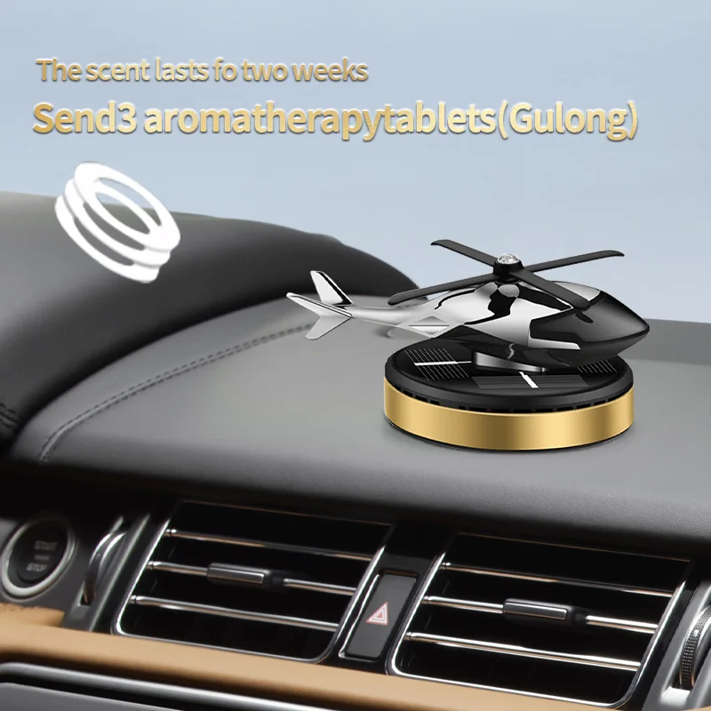 Helicopter Car Air Fresheners Ornaments Solar Power Rotating Aromatherapy For Autos Alloy Car Scents Perfume Diffuser Interior
Helicopter Car Air Fresheners Ornaments Solar Power Rotating Aromatherapy For Autos Alloy Car Scents Perfume Diffuser Interior