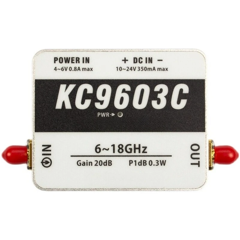 Experimental Driver Amplifier, Gain Module, Medium Power KC9603C 6GHz-18GHz 0.3W
Experimental Driver Amplifier, Gain Module, Medium Power KC9603C 6GHz-18GHz 0.3W
