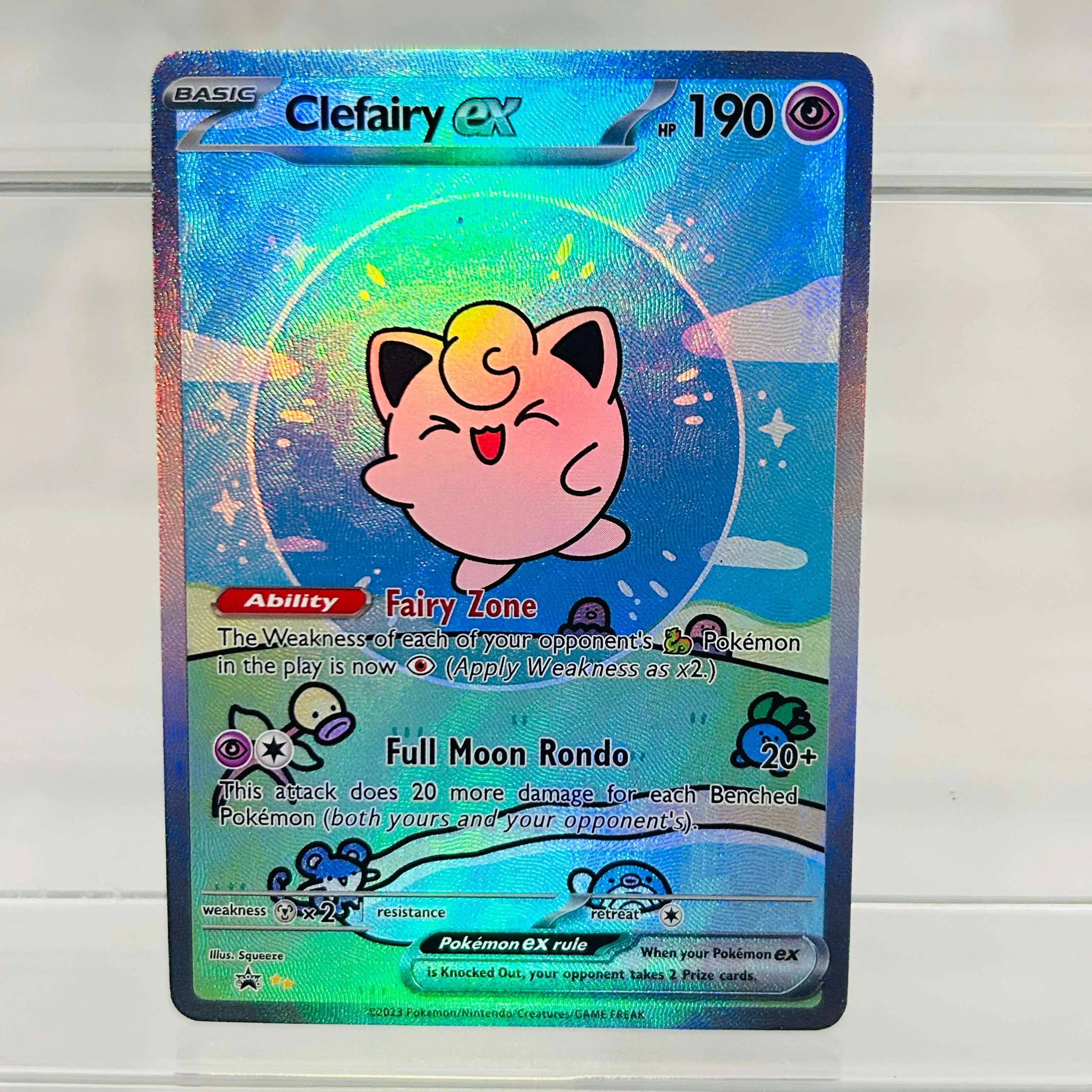 Pokemon Clefairy ex English Card with Holographic Texture, Perfect Condition Premium Anime Collection Card
Pokemon Clefairy ex English Card with Holographic Texture, Perfect Condition Premium Anime Collection Card