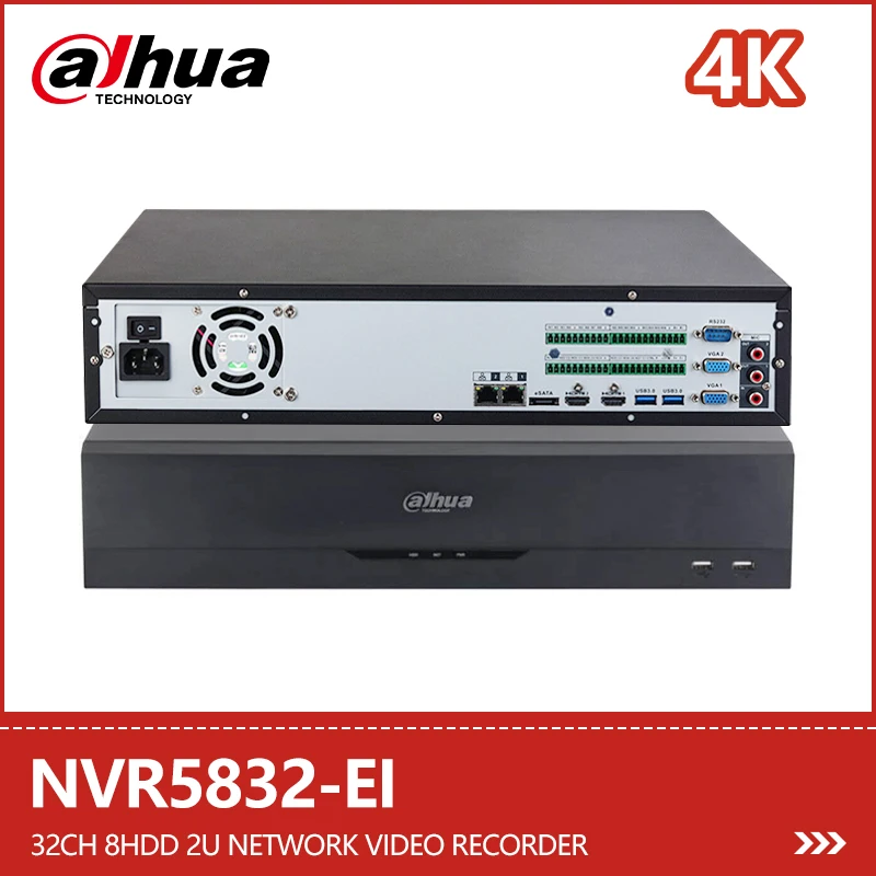Dahua NVR5832-EI 32CH 8HDD 2U Supports Up to 32 MP IP Cameras Face Detection&Recognition Perimeter Protection 4K HDMI
Dahua NVR5832-EI 32CH 8HDD 2U Supports Up to 32 MP IP Cameras Face Detection&Recognition Perimeter Protection 4K HDMI