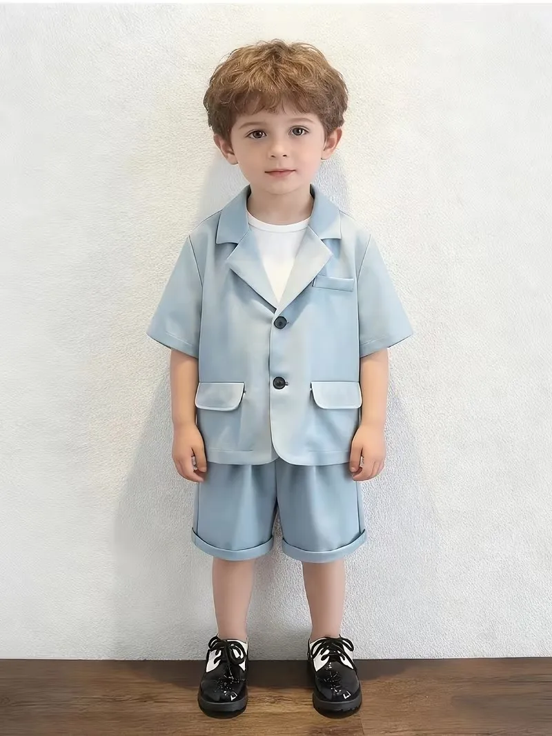 100-150 Russia Boys Summer 2Pieces/Set Jacket Shorts Party Suit Children Photography Evening Dress Kids Wedding Birthday Outfit
100-150 Russia Boys Summer 2Pieces/Set Jacket Shorts Party Suit Children Photography Evening Dress Kids Wedding Birthday Outfit