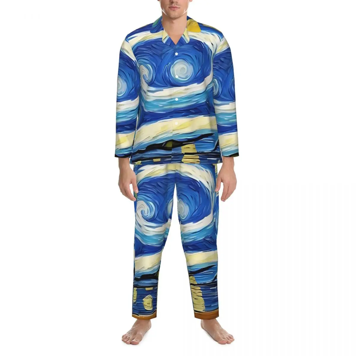 Van Gogh Starry Night Pajama Sets Spring Trendy Leisure Sleepwear Male 2 Pieces Casual Loose Oversized Graphic Nightwear Gift
Van Gogh Starry Night Pajama Sets Spring Trendy Leisure Sleepwear Male 2 Pieces Casual Loose Oversized Graphic Nightwear Gift