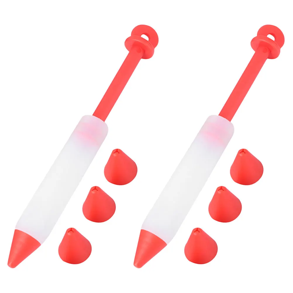 2 Sets Decorating Pens Food Grade Silicone Reusable Baking Tools Chocolate Cake Chocolate Writing Pen Writing Cream Squeeze Red
2 Sets Decorating Pens Food Grade Silicone Reusable Baking Tools Chocolate Cake Chocolate Writing Pen Writing Cream Squeeze Red