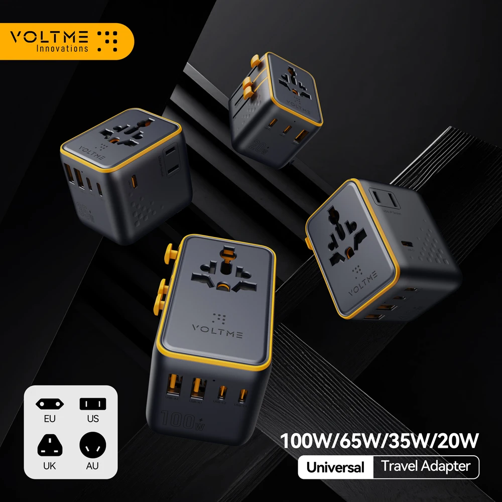 VOLTME Universal Travel Adapter PD Fast Charger USB-C All-in-one International Power Travel Plug Adapter For iPhone Samsung
VOLTME Universal Travel Adapter PD Fast Charger USB-C All-in-one International Power Travel Plug Adapter For iPhone Samsung