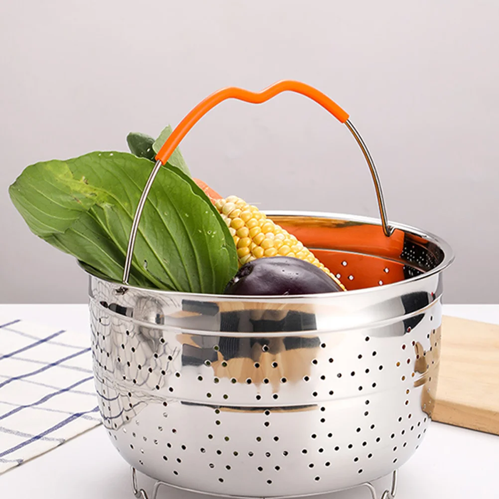 Stainless Steel Steamer Basket Metal Vegetable Draining Basket Handle Design for Washing Fruits Rice and Fried Food
Stainless Steel Steamer Basket Metal Vegetable Draining Basket Handle Design for Washing Fruits Rice and Fried Food