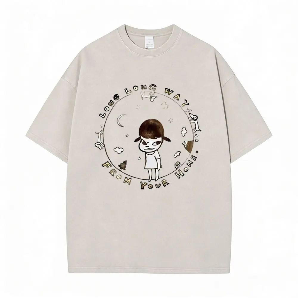 Washed Vintage Yoshitomo Nara Long Long Way From Your Home T Shirt Men Women Casual Funny T-shirt Male Cotton Oversized T-shirts
Washed Vintage Yoshitomo Nara Long Long Way From Your Home T Shirt Men Women Casual Funny T-shirt Male Cotton Oversized T-shirts