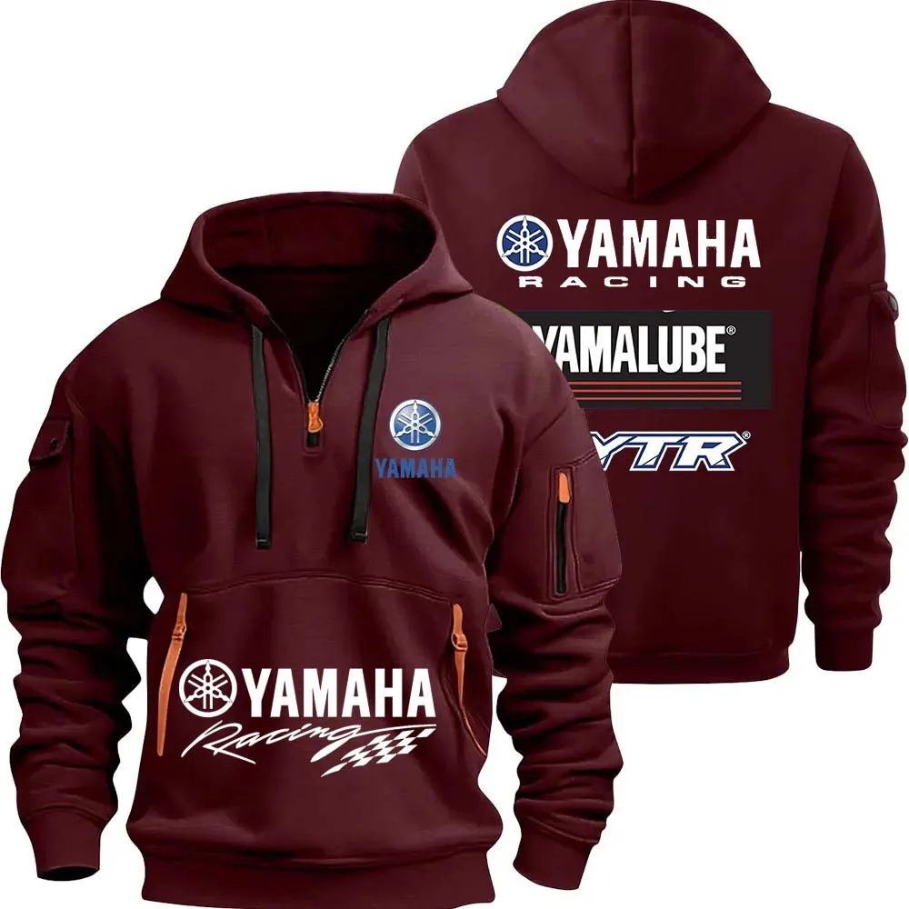 Yamaha YamaLube logo motorcycle racing team men's half-zip hooded shirt, spring men's sports shirt, fashionable sports men's pul
Yamaha YamaLube logo motorcycle racing team men's half-zip hooded shirt, spring men's sports shirt, fashionable sports men's pul