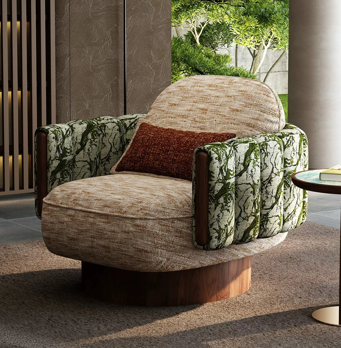 PYJ Fabric Designer Leisure Chair Pattern Art Single Leisure Lazy Chair
PYJ Fabric Designer Leisure Chair Pattern Art Single Leisure Lazy Chair