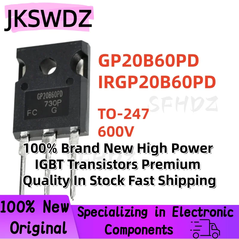 5/10/20PCS IRGP20B60PDPBF IRGP20B60PD GP20B60PD TO-247 600V 100% Brand New High Power IGBT In Stock Fast Shipping
5/10/20PCS IRGP20B60PDPBF IRGP20B60PD GP20B60PD TO-247 600V 100% Brand New High Power IGBT In Stock Fast Shipping