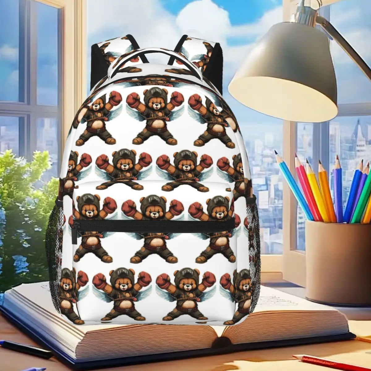 Cool Bear In Old Scool Boxing Gloves Backpack Student Boys Girls BookBag Children School Bag Laptop Shoulder Bags for Men Women
Cool Bear In Old Scool Boxing Gloves Backpack Student Boys Girls BookBag Children School Bag Laptop Shoulder Bags for Men Women