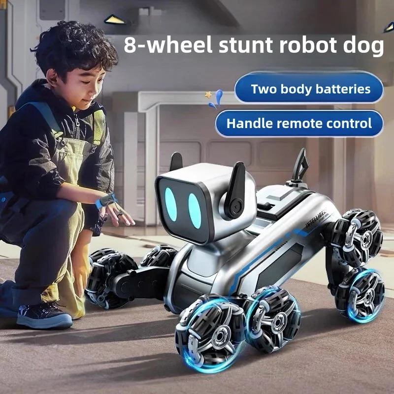 2025 New 2.4G RC 8-Wheel Robot Dog Stunt Toy - Outdoor Remote Control Robot with LED Lights & Multi-Movement for Kids & Adults
2025 New 2.4G RC 8-Wheel Robot Dog Stunt Toy - Outdoor Remote Control Robot with LED Lights & Multi-Movement for Kids & Adults