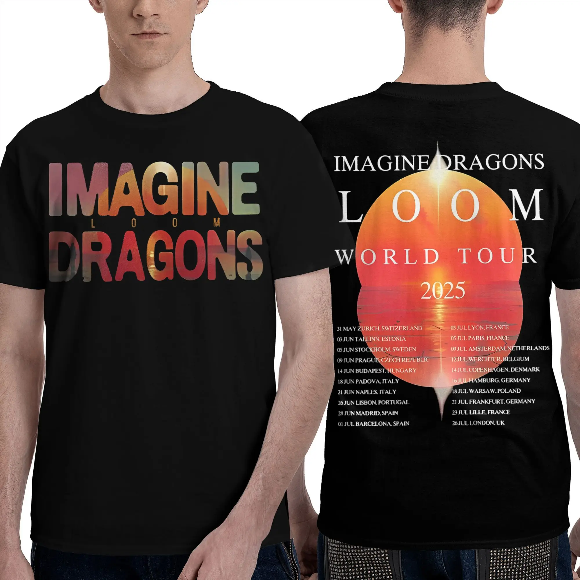 Новое поступление, мужская и женская футболка Imagine Dragons 2025, одежда, топы из чистого хлопка, футболка, новые футболки
Новое поступление, мужская и женская футболка Imagine Dragons 2025, одежда, топы из чистого хлопка, футболка, новые футболки