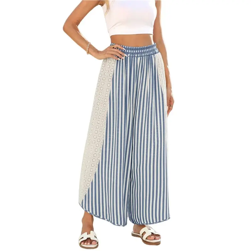 CYL-Women's Summer Casual Loose Striped Wide Leg Lounge Pants Elastic Waist Palazzo Trousers
CYL-Women's Summer Casual Loose Striped Wide Leg Lounge Pants Elastic Waist Palazzo Trousers