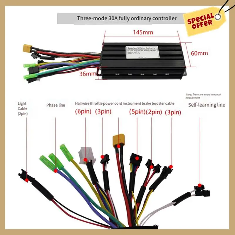 Classy-Lithium Battery Modification Accessories S966 Color Screen Instrument, 30A 3-Mode Sine Wave Controller Set
Classy-Lithium Battery Modification Accessories S966 Color Screen Instrument, 30A 3-Mode Sine Wave Controller Set