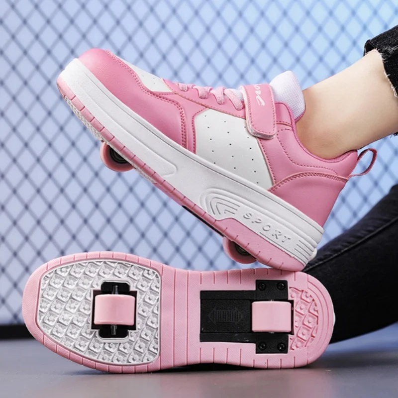 Magic Roller Skates Dual Wheel Slip-on Roller Skating Shoes 2024 New Spring Autumn Leather Surface Sports Shoes For Women Kids
Magic Roller Skates Dual Wheel Slip-on Roller Skating Shoes 2024 New Spring Autumn Leather Surface Sports Shoes For Women Kids