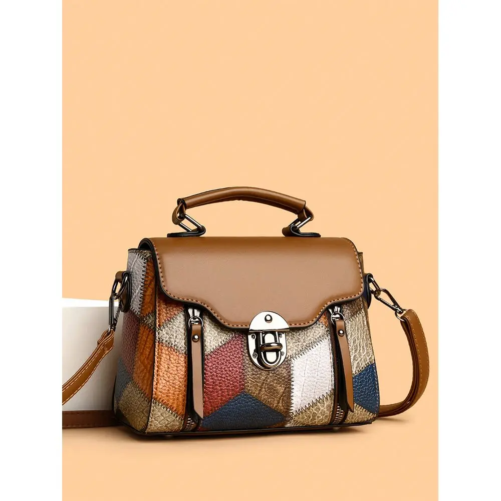 Minimalist FlipLock Metal Decor Handbag, Convertible Women Shoulder Crossbody Bag, Vintage Bag For Women
Minimalist FlipLock Metal Decor Handbag, Convertible Women Shoulder Crossbody Bag, Vintage Bag For Women