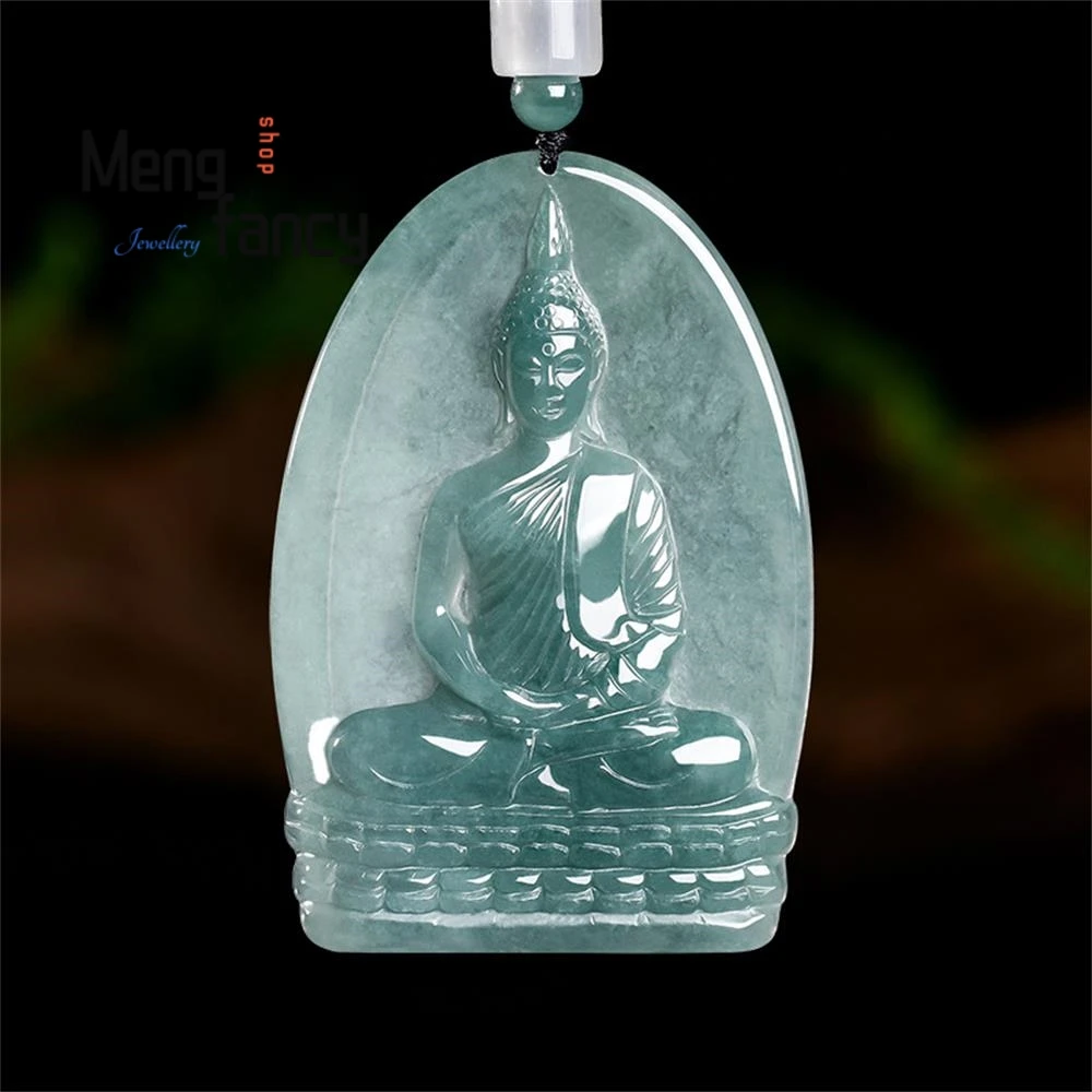 Natural A-grade Jadeite Blue Water Shakyamuni Buddha Southeast Asian Thai Buddha Ice Seed Jade Pendant Exquisite Fashion Jewelry
Natural A-grade Jadeite Blue Water Shakyamuni Buddha Southeast Asian Thai Buddha Ice Seed Jade Pendant Exquisite Fashion Jewelry