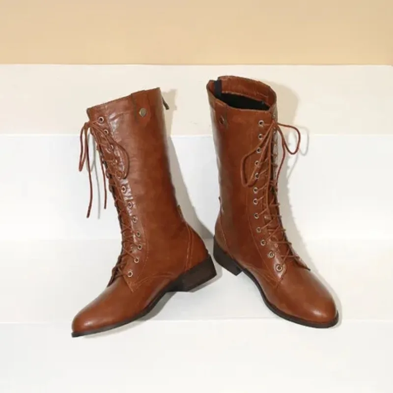 Women's Denim Straps Slim Lace-up Knee High Western Boots 2025 Pointed Toe Cowgirl Shoes
Women's Denim Straps Slim Lace-up Knee High Western Boots 2025 Pointed Toe Cowgirl Shoes