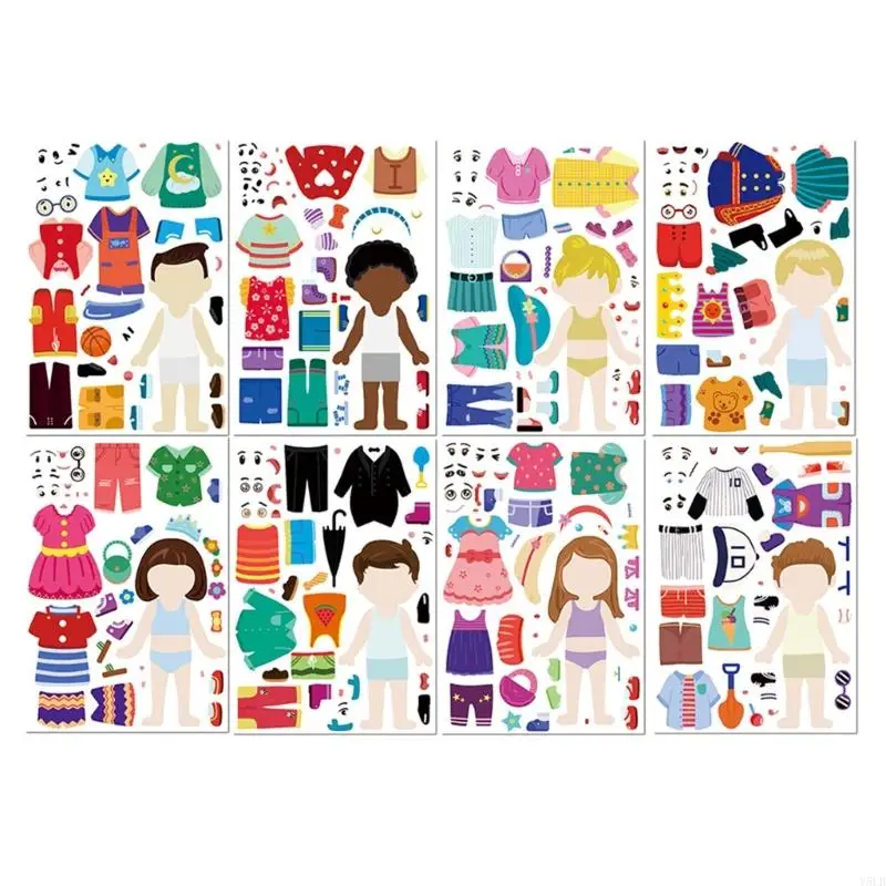 Y5LB 8 Sheets Role Play Sticker Children's Dress Up Puzzle Sticker Creative Decorative Sticker For Children
Y5LB 8 Sheets Role Play Sticker Children's Dress Up Puzzle Sticker Creative Decorative Sticker For Children