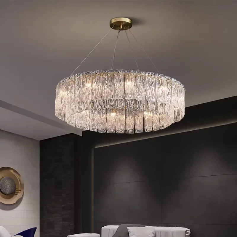 New all-copper post-modern light luxury glass chandelier atmospheric living room American modern simple dining lamp bed
New all-copper post-modern light luxury glass chandelier atmospheric living room American modern simple dining lamp bed