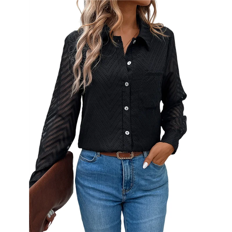 Women's Button Down Shirts Long Sleeve V Neck Business Casual Plain Blouses Top-A55G
Women's Button Down Shirts Long Sleeve V Neck Business Casual Plain Blouses Top-A55G