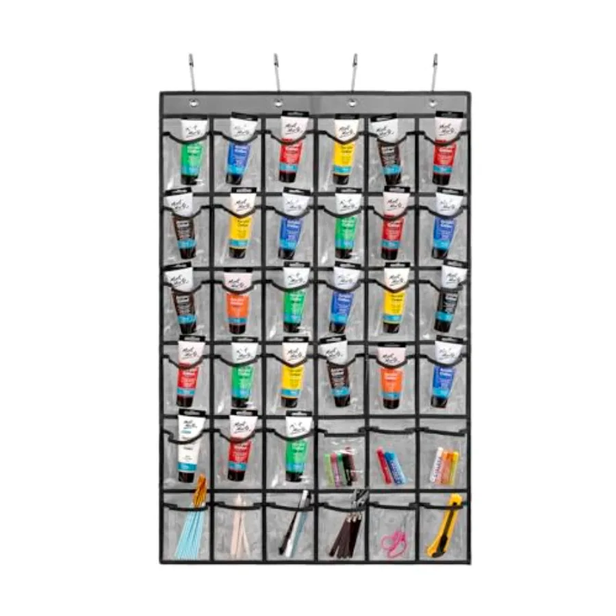 TEMUORG Hanging Acrylic Paint Tubes Organizer Over the Door Art Supplies Storage Markers 36 Pocket Holder for Pastels Crayons B
TEMUORG Hanging Acrylic Paint Tubes Organizer Over the Door Art Supplies Storage Markers 36 Pocket Holder for Pastels Crayons B