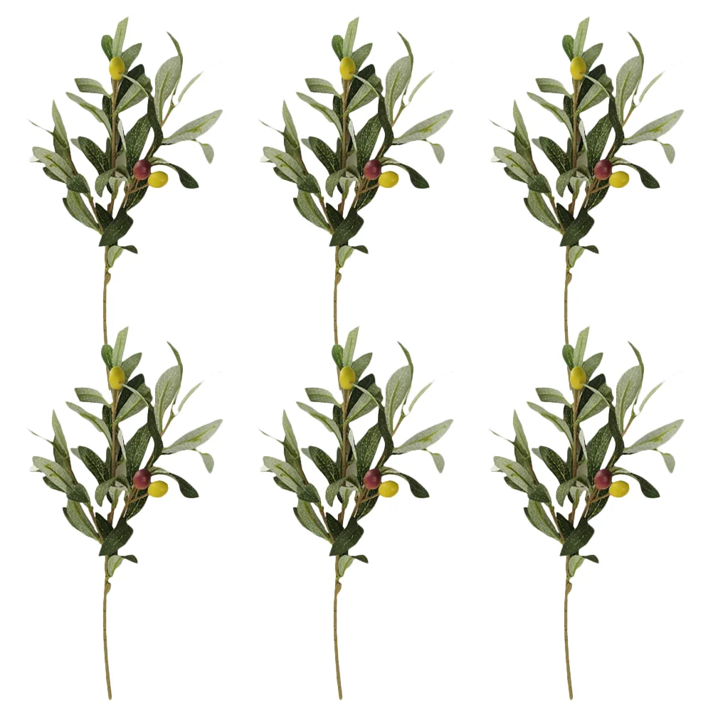 6pcs Artificial Olive Branches Decorative Plants Household Artificial Plants olive stems stems for vase
6pcs Artificial Olive Branches Decorative Plants Household Artificial Plants olive stems stems for vase